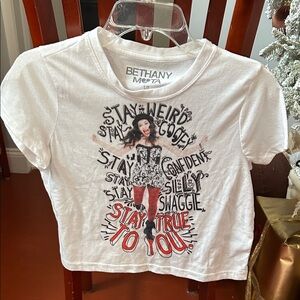 Bethany Mota White Graphic Tee